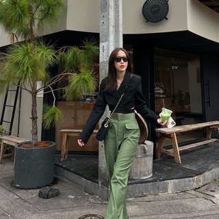 Studio Kath Baggy Pants Green Olive Pre Order