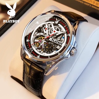 นาฬิกาผู้ชายอื่นๆ✚○✢ของแท้ Top Ten Playboy Men s นาฬิกา Men s Hollow Automatic Mechanical Watch แนวโน้มแฟชั่นนาฬิกาแบรนด