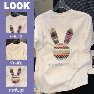 mimi&amp;didi  2353 เสื้อยืด คอกลม แขนสั้น ลวดลายน่ารัก เนื้อผ้า นุ่มๆ เด้ง ใส่สบาย