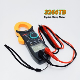 NJTY แคลมป์มิเตอร์ดิจิตอล 3266TB คลิปแอมป์ Digital Clamp Meter มิเตอร์วัดไฟ มิเตอร์วัดอุณหภูมิ