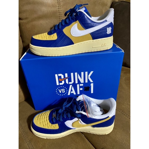 Air Force 1 x UNDEFEATED 5 On It Blue Yellow Croc