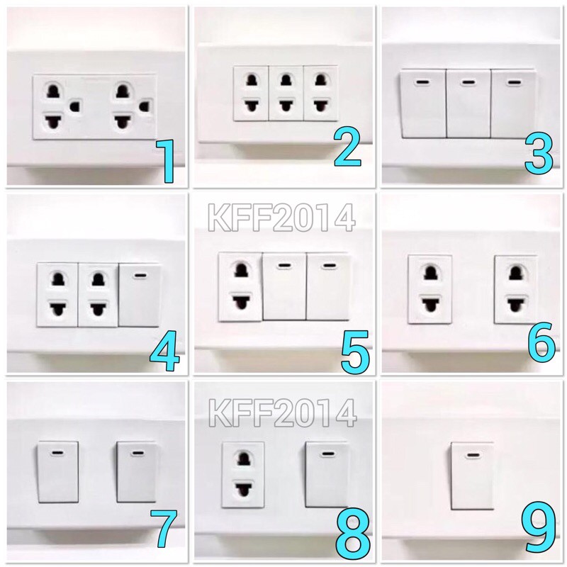 ชุดปลั๊กไฟ บ๊อกลอย พร้อมหน้ากาก  CHANGปลั๊ก สวิทซ์ ปลั๊กกราวด์เดี่ยว ปลั๊กกราด์คู่ (จัดเซท)