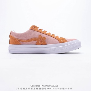 รองเท้าผ้าใบลําลอง สําหรับผู้ชาย ผู้หญิง หนังนิ่ม ลายดอกไม้ Converse X Golf le Fleur -1354