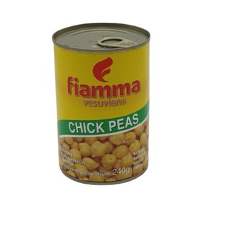 Fiamma Vesuviana Chick Peas 240g.ฟีมมาวีสุเวียน่าถั่วลูกไก่ 240 กรัม  อาหารกระป๋อง ถั่วกระป๋อง