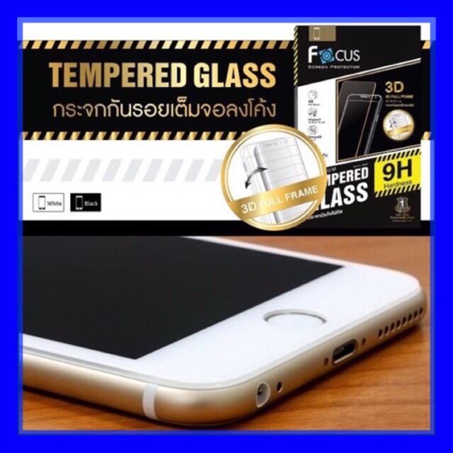 Focus 3DFF ฟิล์มกระจกนิรภัยแบบเต็มจอลงโค้ง 3D พร้อมฟิล์มหลังแบบใส Samsung S7edge TEMPERED GLASS 3D F