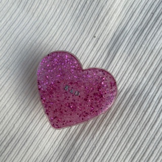 pink glitter heart griptok