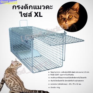 CatTrap4You กรงดักแมว กรงดักแมวคะ(ไซส์ XL) ส เหล็กเส้น ชุบกาวาไนท กันสนิม พับได้ จับแมวจรจัด จับแมว ดักจับแมว