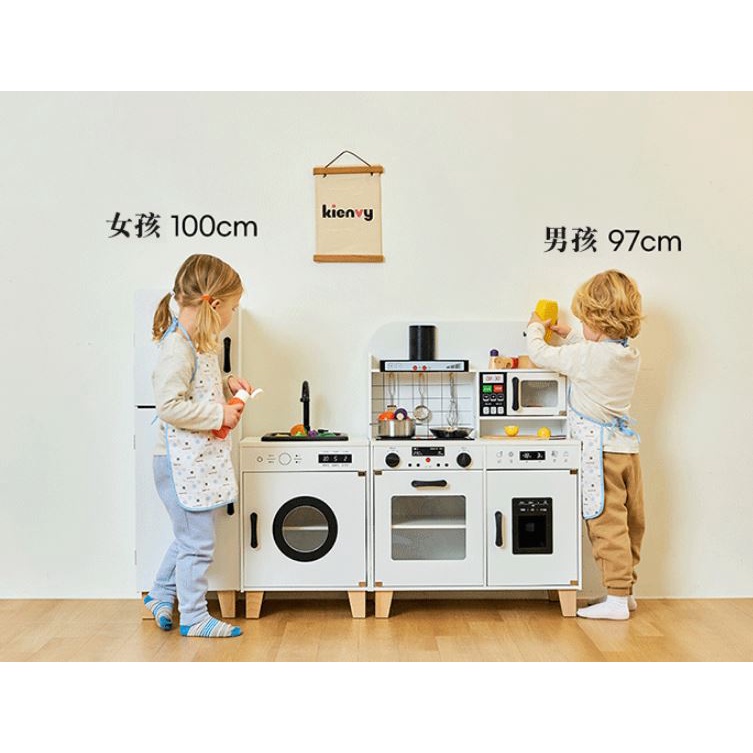 BPNP 2022 ครัวไม้ของเล่นเด็กขนาดกลางมีเสียงและไฟ มีน้ำไหลจริง 🧑‍🍳👩‍🍳