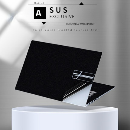 สติ๊กเกอร์แล็ปท็อป Matte Black 3Sides Skin 14 15.6 13 เคส ASUS Zenbook Vivobook A441 F441 X441 A441 