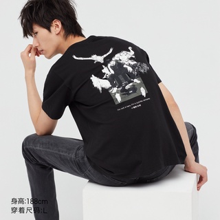 Uniqlo เสื้อยืดแขนสั้น คอกลม พิมพ์ลายมังงะ สําหรับผู้ชาย ผู้หญิง (Mantra Return Comic T-shirt) 440677