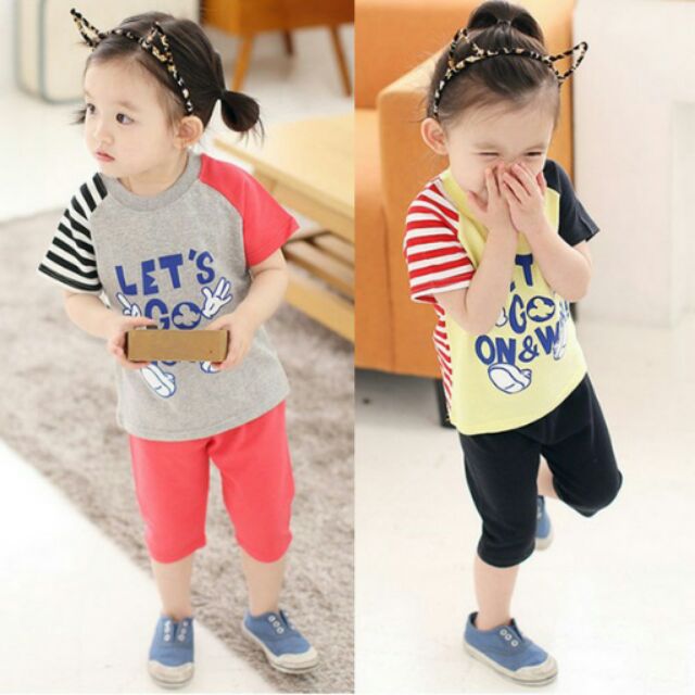 ชุดเด็ก Let's Go#พร้อมส่ง