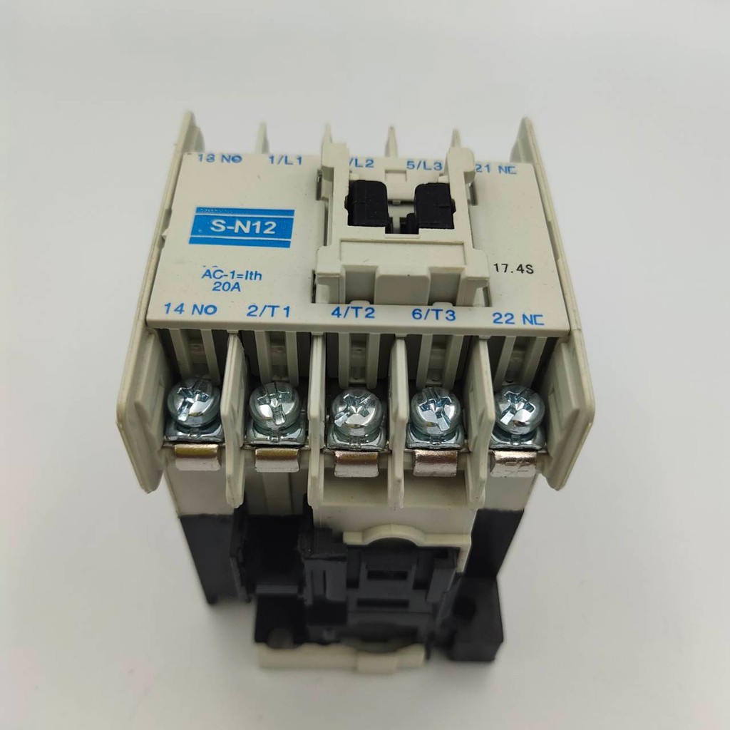 S-N12 220V แมกเนติก คอนแทคเตอร์  (Magnetic Contactor)  AC-1=Ith 20A คอนแทกช่วย1NO 1NC สินค้าพร้อมส่ง