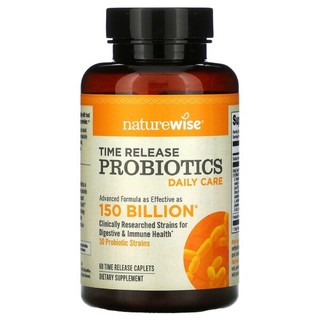 New⚡️Pre Order⚡️ NatureWise, Time Release Probiotics, Daily Care, 60 Time Release Caplets🇺🇸