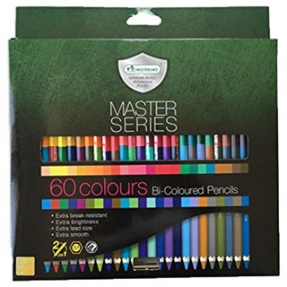 MASTERART 60Bi-Coloured Color, 30Pencils 60Colors with Free Sharpenerมาสเตอร์อาร์ท 60 สี แท่งละ 2 สี