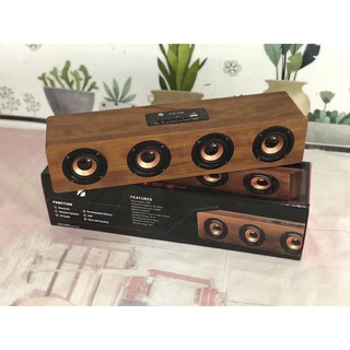 ไหม่!!ลําโพงบลูทูธ bluetooth ลำโพงไร้สาย ยี่ห้อ KTS-1108 ตู้ไม้ เสียงดี เบสแน่น ลำโพงทั้งหมด 4 ดอก