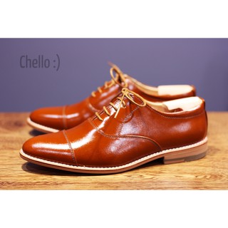 Chello รองเท้าหนัง WHISKEY CAP-TOE OXFORD SHOES รุ่น SLU049-7