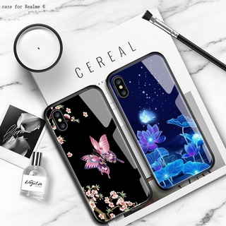 Realme 6 6i C25 C25S C12 C11 C15 Pro X3 SuperZoom X50 2021 เคสเรียวมี สำหรับ Case Butterfly Flower Floral เคส เคสโทรศัพท์ เคสมือถือ