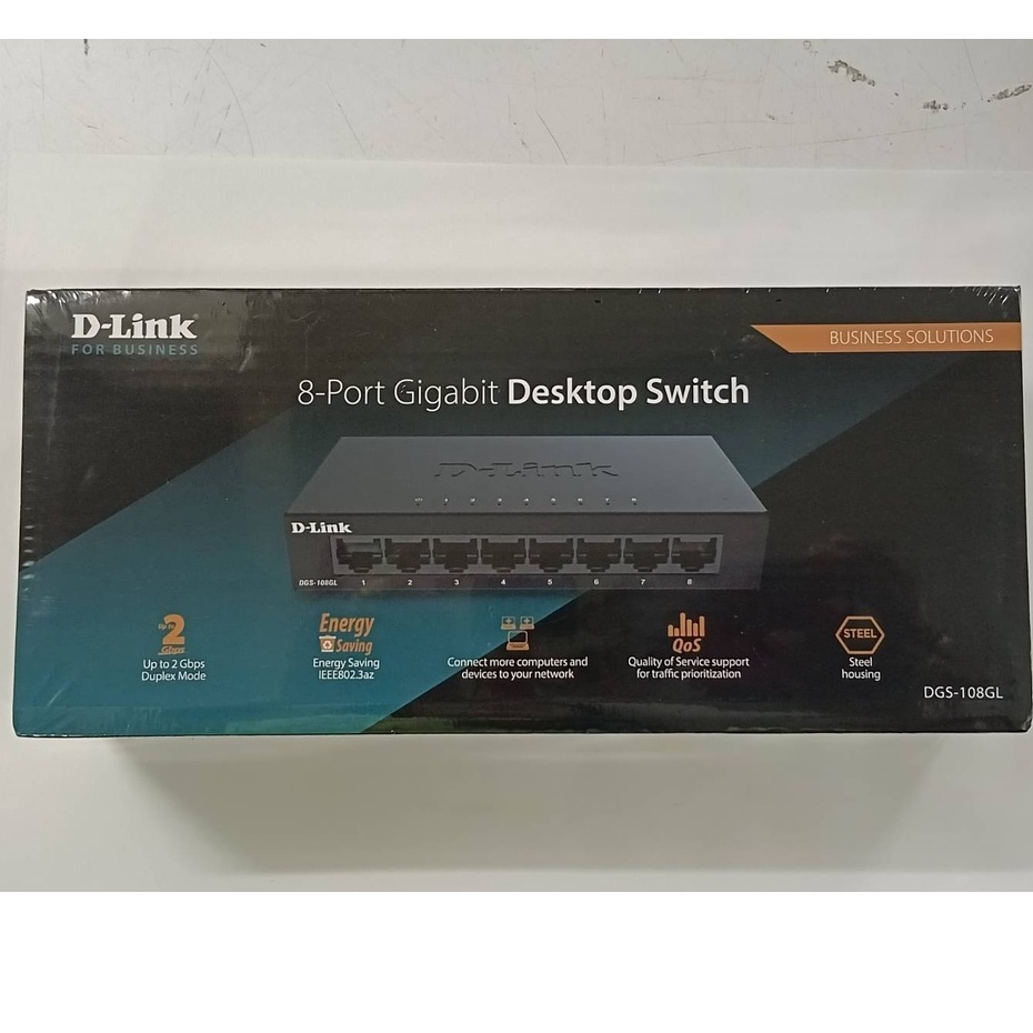 D-LINK DGS-108GL Gigabit Switching Hub 8 Port D-LINK DGS-108GL (5'') Desktop Switch 10/100/1000 Mbps