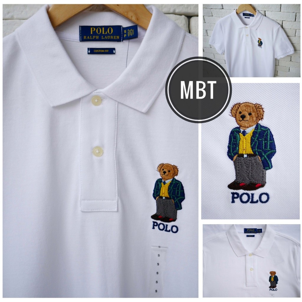 POLO RALPH LAUREN CUSTOM FIT BEAR POLO SHIRT | Shopee Thailand