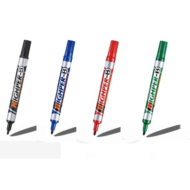 ปากกามาร์กเกอร์ไฮเปอร์หัวกลม (มี 4 สี ดำ/แดง/น้ำเงิน/เขียว) #7838-7841