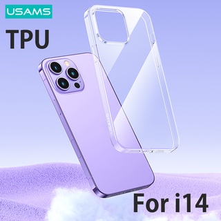 Usams TPU นิ่ม ซิลิโคน กันชน เคสใส สําหรับ iP14