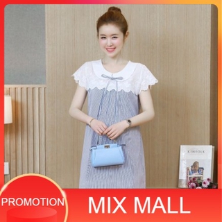 พร้อมส่ง MixMall ชุดคลุมท้อง เดรสคลุมท้อง เดรสกระโปรง ใส่สบาย mmm 0-09