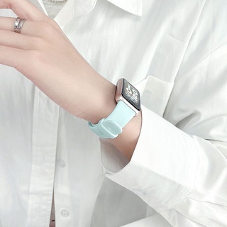 สายนาฬิกาข้อมือซิลิโคน สีฟ้ามาการอง แบบเปลี่ยน สําหรับ Huawei Band 7