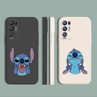 เคสโทรศัพท์มือถือ ซิลิโคนนิ่ม ขอบตรง ลายสติตช์น่ารัก สําหรับ OPPO Reno6 Z 5G Reno 5 Pro 4 4G 3 Reno2 Z F