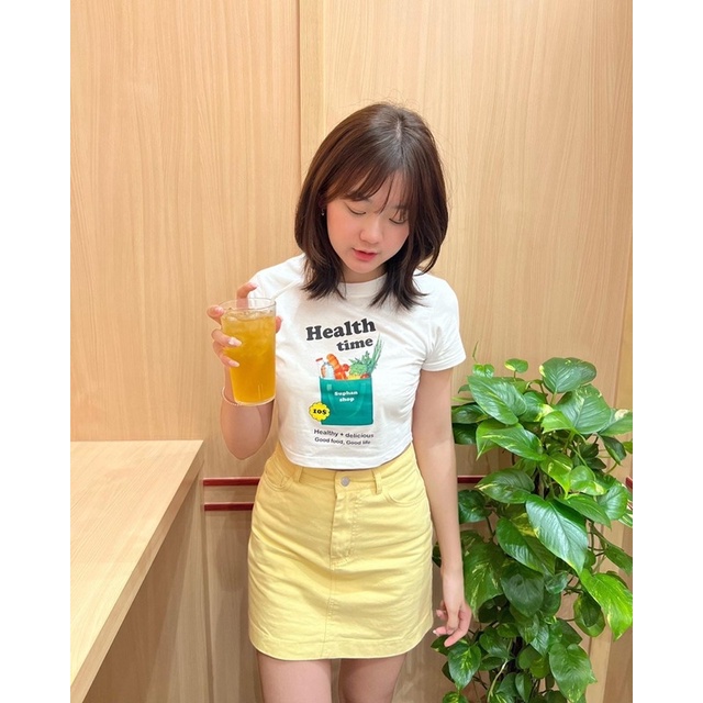 Health time ครอปทรงพอดีตัวน่ารักสุดๆ พร้อมส่ง!!