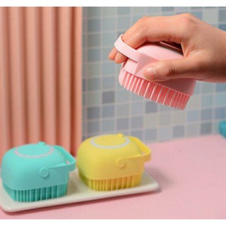 แปรงอาบน้ำแบบแยกขวด แปรงอาบน้ำทำความสะอาดซิลิก้าเจลใหม่ Separate bottle bath brush