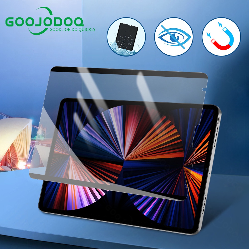 GOOJODOQ ป้องกันการแอบดูฟิล์มกันรอยหน้าจอแม่เหล็กสําหรับ iPad Mini 6 8.3 Ipad Pro 12.9 11 Air4 10.9 10.2 Gen8 Gen7