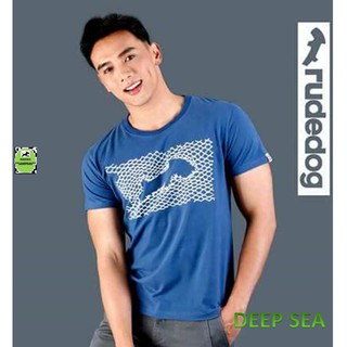 rudedog เสื้อคอกลม  ชาย หญิง  รุ่น cage สี deep sea