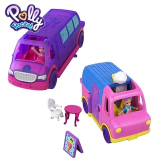 ตุ๊กตาพอลลี่พ็อคเก็ต พร้อมรถโพลี่วิลล์คละแบบ รุ่น GGC39 / Polly Pocket Pollyville Vehicle : GGC39