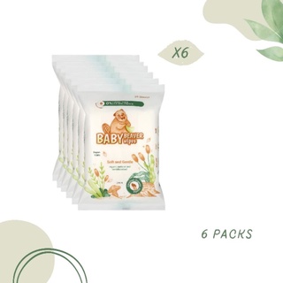 ⚡️[แพ็ค6ห่อ] ทิชชู่เปียกออแกนิค baby beaver organic baby wipes(20 แผ่น x 6 ห่อ)