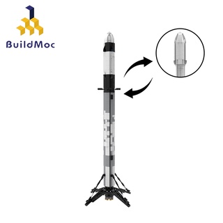 Buildmoc space Falcon 9 โมเดลตัวต่อยานพาหนะ ของเล่นสําหรับเด็ก ของขวัญ 860 ชิ้น