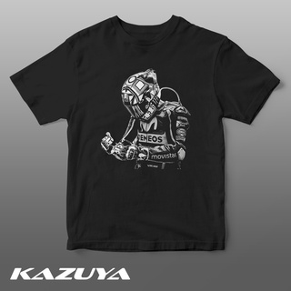 แขนสั้นcrew neckเสื้อยืด ลายโปสเตอร์ Kazuya DV-0020 Valentino Rossi 46 สําหรับยานยนต์S-XXXXL