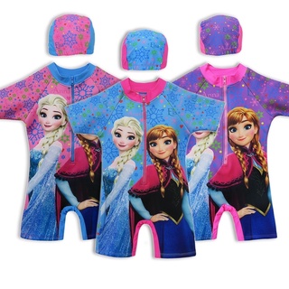 ชุดว่ายน้ำเก็บอุณหภูมิการ์ตูนโพนี่ Frozen ลิขสิทธิ์แท้​ Neoprene  ผ้านีโอพรีนกันหนาว Swimsuit กันยูวี UV UPF50