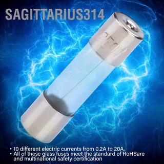 Sagittarius314 กล่องฟิวส์หลอดแก้ว 10 ค่า 20 มม. 50 ชิ้น