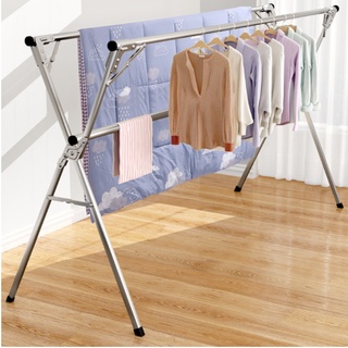 Top-1ราวตากผ้าสแตนเลสรุ่น X Drying Rack พับเก็บง่าย ยืดหดได้ 1.2-2 เมตร ราวตากผ้า ราวตากผ้าพับได้ ราวตากผ้าตัว