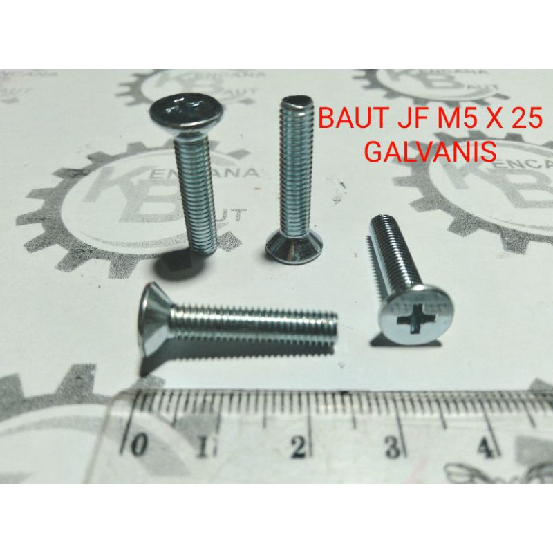 BOLT JF M5 X 25 GALVANIZED SCREWDRIVER WRENCH PLUS LENGTH 2.5 CM