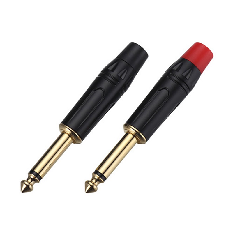 BENOSEM ชุบทอง ปลั๊ก Mono Professional 2 Pole 6.35มม.6.5มม.หัวเสียบสเตอริโอ Neutrik แจ็ค6.35มม