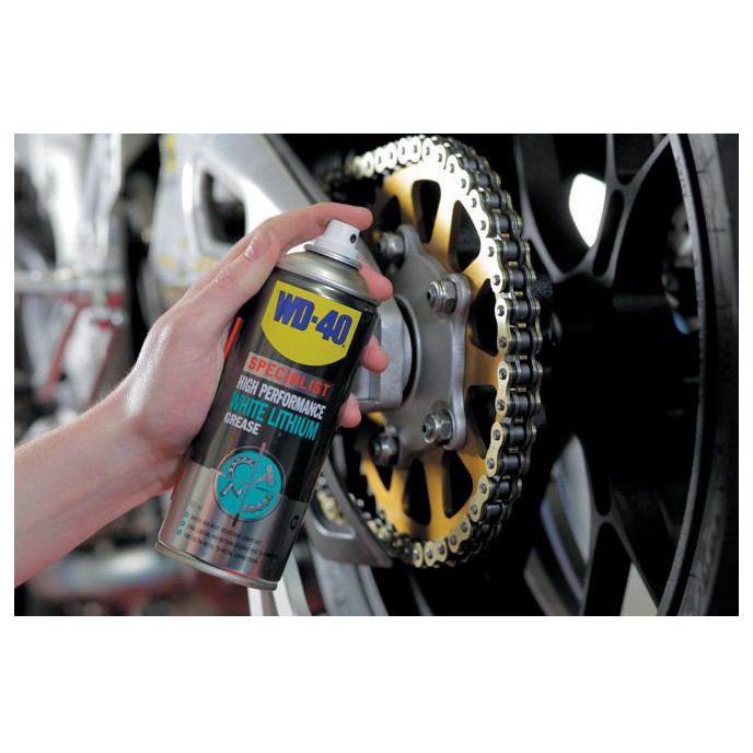WD40 สเปรย์จารบีขาว หล่อลื่น ป้องกันสนิม สูตรเข้มข้น ความหนืดสูง คุณภาพดีเยี่ยม Specialist White Lit
