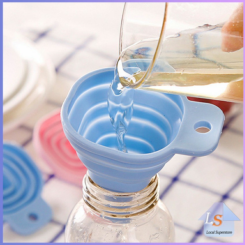 พกพาสะดวก กรวยซิลิโคน พับเก็บประหยัดพื้นที่ Silicone funnel