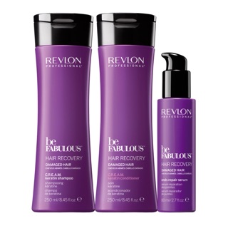 ชุดเคราติน แชมพู คอนดิชั่นเนอร์ และ เซรั่ม Be Fabulous Keratin  Shampoo &amp; Conditioner &amp; Serum