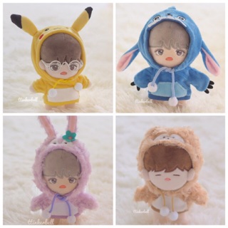 ฮูดดี้ปิกาจู/สติช/duffy/stella lou 10cm/15cm/20cm