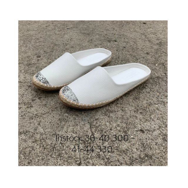 รองเท้าแตะsize 42-44 | Glitter slip on by Cheeryfull   รองเท้าเปิดส้น - รูปที่ 5