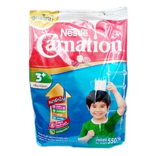 Carnation คาร์เนชั่น สมาร์ทโกร รสวานิลลา สูตร3 นมผง ขนาด 550กรัม/ถุง แพ็คละ3ถุง