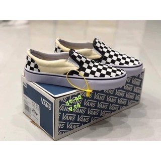 รองเท้าVans​ SlipOn​ ลายตารางหมากฮอต[free​box]​พร้อมส่งจ้า💥💥