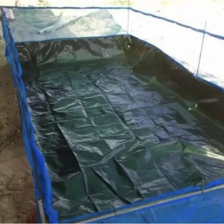 กระชังบก เลี้ยงกบ เลี้ยงปลา เลี้ยงปู เลี้ยงกุ้ง ขนาด1×2เมตร ผ้าHDPE(ป้องกันUV)