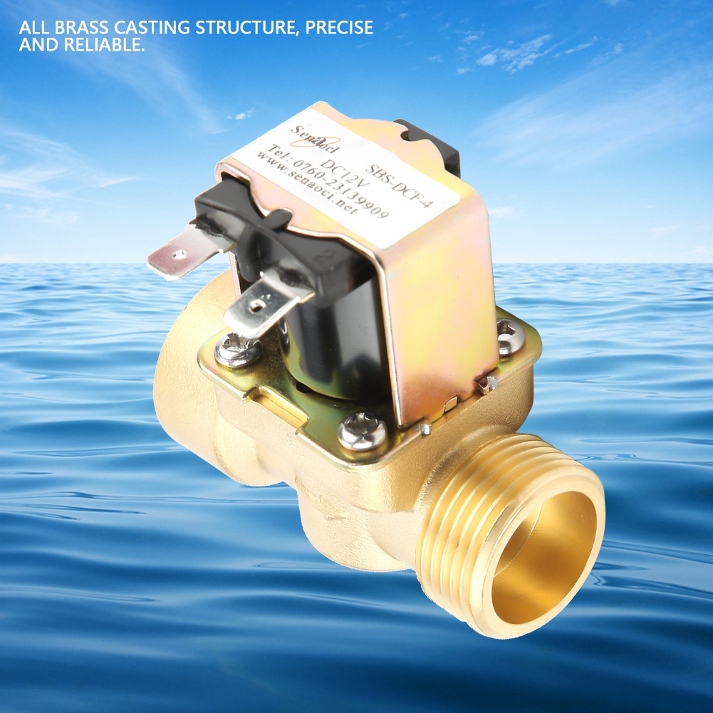 Brass DN20 G34 Normal Closed Pilot-operated Water Inlet Electric ...